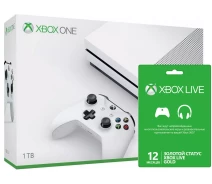 Придбати - ігрову консоль  Xbox One S White 1Tb + Ігрова консоль Microsoft Xbox Live Gold 12 міс EU/RU/USA