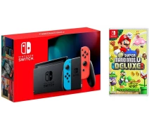 Придбати - ігрову консоль  Ігрова консоль Nintendo Switch Neon blue/red + NEW SUPER MARIO BROS. U DELUXE