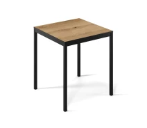 Придбати - обідній стіл  Обідній стіл Brevity Loft mini 670х750х670 Дуб Евок/Чорний метал Art In Head (67814)
