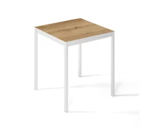 Придбати - обідній стіл  Обідній стіл Brevity Loft mini 670х750х670 Дуб Евок/Білий метал Art In Head (67813)