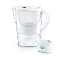 Придбати - фильтр-кувшин  Фільтр-кувшин Brita Marella Memo MXPro 2.4л (1.4л води) з фільтр-картриджем 3шт, білий (1052791) (839644-01)