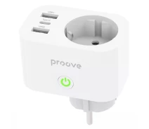 Придбати - умную розетку  Розумна розетка Proove PSRP20210002 Rapid Smart Socket PD-02 EU 1AC (16A, 3680W, Wi-Fi, Type-C, USB, QC 3.0, PD 3.0)