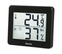 Придбати - кімнатний термометр  Термометр/гігрометр HAMA TH-130 Black (00186361-e)
