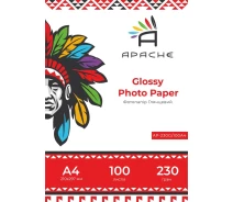 Придбати - фотопапір  Фотопапір глянець Apache A4 230 г/м2 Білий 100 шт (10436)