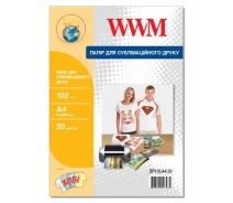 Придбати - фотопапір  Фотопапір WWM A4 Sublimation, 100г, 20с (SP100.A4.20)