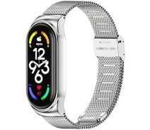 Придбати - аксессуар до смарт-годинниа  Ремінець Metal BeCover для Xiaomi Mi Smart Band 7 Silver (707494)