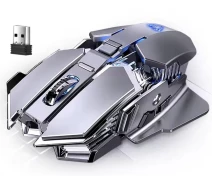 Придбати - мишку для ноутбука  Геймерська акумуляторна бездротова (2,4G) миша AULA SC300, 3200DPI, Silver (SC300S)