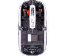 Придбати - мишку для ноутбука  Бездротова акумуляторна миша Gelius Aura GP-WM001 Transparent/Grey (безшумна)