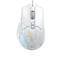 Придбати - мишку для ноутбука  Дротова ігрова миша Inphic PG9 AI Design з RGB підсвічуванням, 12800 DPI, біла