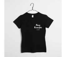 Придбати - жіночу футболку  Футболка жіноча "Merry Kissmyass", Чорний, XL, англійська (4604947)