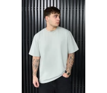 Придбати - чоловічу футболку  Однотонна чоловіча футболка Staff light gray oversize (p30-1726-S)