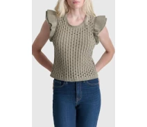 Придбати - жіночий топ  Стильний топ DKNY в'язаний 1159830930 (Зелений S) (art239570)