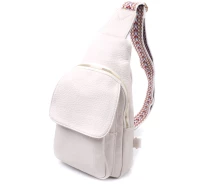 Придбати - жіночу сумку  Популярна Жіноча Сумка З Однією Лямкою Через Плече З Крупнозернистої Екокожі Vintage Молочна (305517)