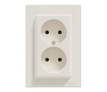 Придбати - розетку и выключатель  Розетка Schneider Electric ASFORA без заземлення подвійна крем (EPH9700123)