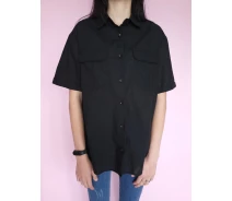 Придбати - жіночу сорочку  Рубашка жіноча однотонна Boohoo Чорна (10260 XL/48)