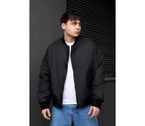 Придбати - чоловічий бомбер  Базовий чорний бомбер Staff dalv black oversize (p101-0486-XXXL)