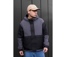 Придбати - чоловічу куртку  Двоколірна вітровка Staff veno black & gray (p101-0499-XS)
