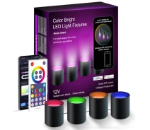 Придбати - настінний світильник  Настінна LED лампа RGB Intelligent wall lamp 4 pcs with Bluetooth European plug with app Black (66429)