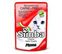 Придбати - корм для кота  Вологий корм для кішок Simba Cat Wet м'ясний 100 г (8009470009348) - Оригінал! (523834-01-KOLIDER)