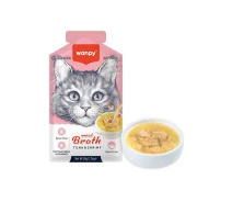 Придбати - корм для кота  Вологий корм Wanpy Meat Broths Tuna &amp; Shrimp для котів суп з тунцем та креветками 50 г (RAC-62)