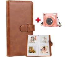 Придбати - фотоальбом  Фотоальбом коричневий для Fujifilm Instax Square на 80 фото +Чохол для фотоапарата Fujifilm Instax Square SQ1 Прозорий В Подарунок (album_sq80+CaseTransp_3)