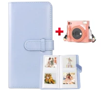 Придбати - фотоальбом  Фотоальбом блакитний для Fujifilm Instax Square на 80 фото + Чохол для фотоапарата Fujifilm Instax Square SQ1 Прозорий В Подарунок (album_sq80+CaseTransp_4)