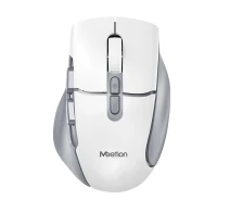 Придбати - мишку для ноутбука  Миша комп'ютерна MEETION BTM001 бездротова 2.4G+Bluetooth RGB-підсвітка Білий з сірим