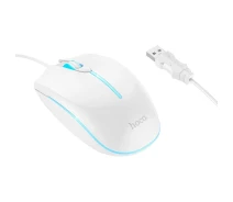 Придбати - мишку для ноутбука  Миша комп'ютерна HOCO GM37 Чудова ігрова провідна, RGB-підсвітка Білий