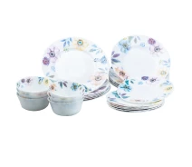 Придбати - сервиз  Столовий сервіз на 6 персон керамічний Meadow flowers, білий TS Kitchen HP23408