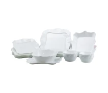 Придбати - сервиз  Столовий сервіз на 6 персон керамічний White square, білий TS Kitchen HP23406