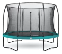 Придбати - батут  Батут для дому Salta Comfort Edition з захисною сіткою, круглий 396см, максимальна вага 120кг Чорний з зеленим (5077G)