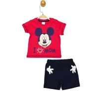 Придбати - комплект для малюків  Комплект (футболка, шорти) Mickey Mouse 68-74 см (6-9 міс) Disney MC17259 Чорно-червоний 8691109875297