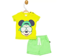 Придбати - комплект для малюків  Комплект (футболка, шорти) Mickey Mouse 80-86 см (12-18 міс) Disney MC17271 Жовто-салатовий 8691109875396
