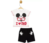 Придбати - комплект для малюків  Комплект (футболка, шорти) Mickey Mouse 86-92 см (18-24 міс) Disney MC17260 Біло-чорний 8691109873699