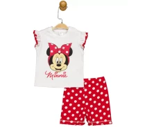 Придбати - комплект для малюків  Комплект (футболка, шорти) Minni Mouse 80-86 см (12-18 міс) Disney MN17355 Біло-червоний 8691109875082