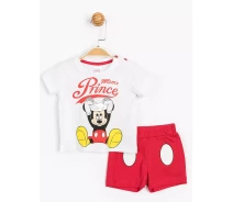 Придбати - комплект для малюків  Комплект (футболка, шорти) Mickey Mouse 86-92 см (18-24 міс) Disney MC15597 Біло-червоний 8691109782403