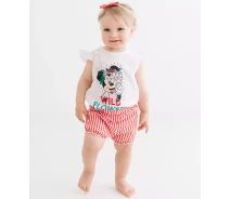 Придбати - комплект для малюків  Комплект (футболка, шорти) Minni Mouse 80-86 см (12-18 міс) Disney MN17461 Біло-червоний 8691109875808
