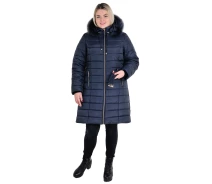 Придбати - жіноче пальто  Пальто жіноче Памела Fashions 62 темно-синій (1878-мк)