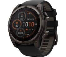 Придбати - смарт-годинник  Смарт-годинник Garmin Fenix 8 Solar Sapphire 51mm Carbon Gray DLC Titanium with Black/Pebble Gray Silicone Band (010-02907-10/11/70) [115055]