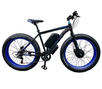 Придбати - електровелосипед  Електрофетбайк передньопривідний E-MOTION FATBIKE GT 48V 16AH 750W FRONT чорно-синій (E-EL-FAT-GT-FRONT-B)
