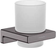 Придбати - склянку для ванної  Склянка для зубних щіток HANSGROHE ADDSTORIS 41749340, чорний матовий хром