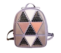 Придбати - рюкзак  Рюкзак Geometrik Violet з ромбиками та заклепками (32406-BR-1353)
