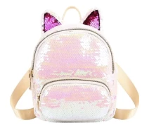 Придбати - рюкзак  Рюкзак з паєтками і з вушками Mini white (33429-BR-1353)