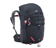 Придбати - рюкзак  Дитячий Туристичний (Походний) Рюкзак з Дощовиком QUECHUA 28л В47/Д23/Г25 см Синій з Рожевим