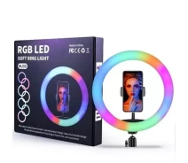 Придбати - кільцеве світло  Селфі Led кільце MJ33 RGB + W Д=33см різнокольорова кільцева лампа