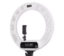 Придбати - кільцеве світло  Професійна кільцева лампа LUMO LF R-580 (100 Ватт) діаметром 45 см. Для фото, відеозйомки, блогерів, візажиста | Біла