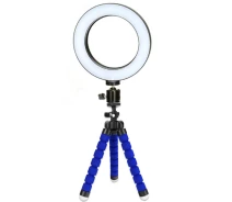 Придбати - кільцеве світло  Кільцева LED лампа 16 см USB Гнучкий штатив Три режими світла (NB13)