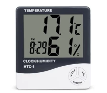 Придбати - кімнатний термометр  Електронний кімнатний термометр гігрометр з годинником KETOTEK НТС-1 (100098)