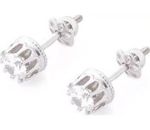 Придбати - срібну сережку  Сережки срібні з куб. цирконіями (1663156)