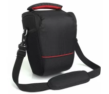 Придбати - сумку для фото- та відео  Сумка для фотоапарата універсальна протиударна чорна з червоним (код: IBF060BR)